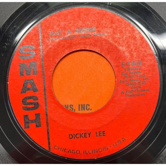 Dickey Lee Dont Wanna Think About Paula / Just a Friend 45 Teen Record Smash VG+ - Picture 1 of 4